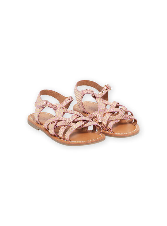 Sandales rose en cuir RASANDECAIL / 23KK3569D0E030