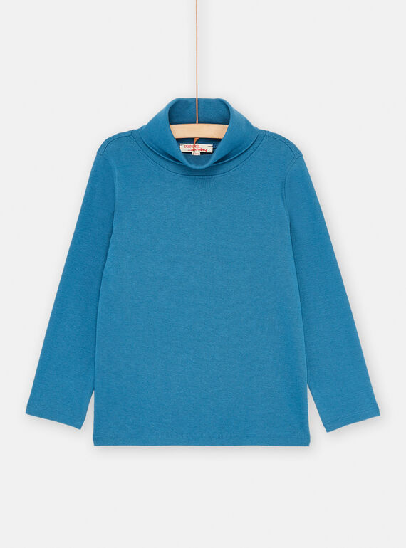 Sous-pull bleu de France uni pour garçon SOJOSOUP1 / 23W902N1SPLC226