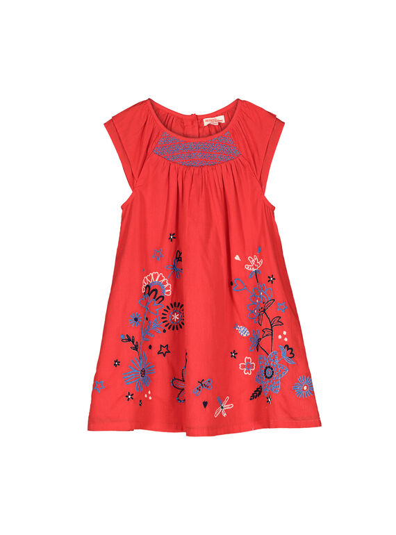 Robe en coton fille FATOROB2 / 19S901L2ROB330