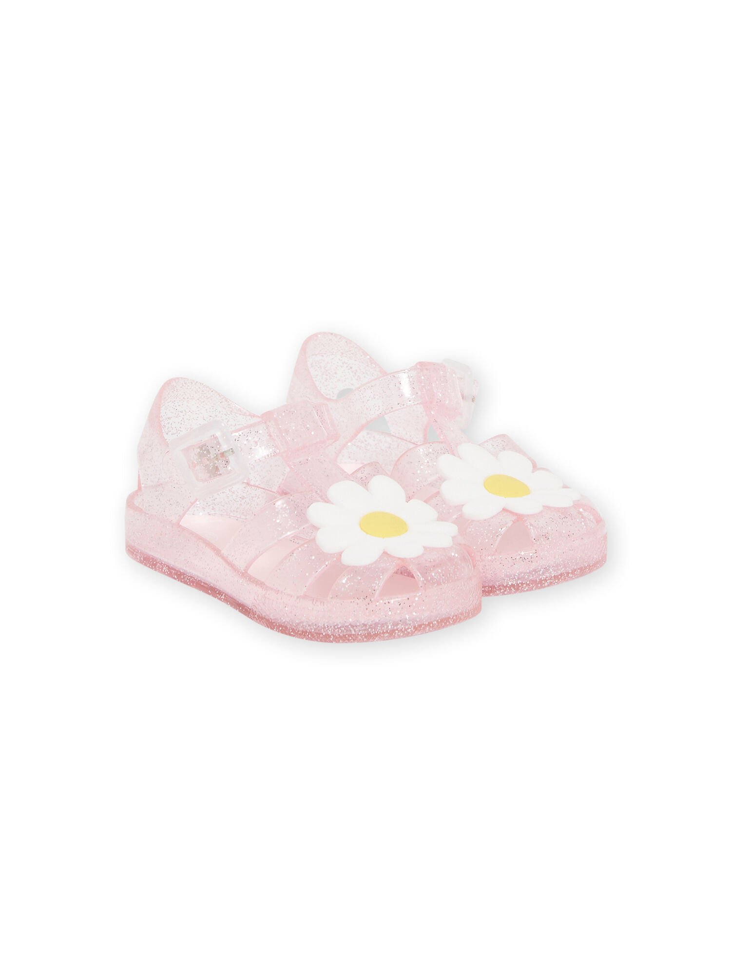 Sandales de plage et bain motif fleur b b fille