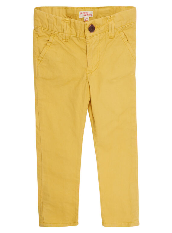 Pantalon chino garçon jaune JOJOPACHI4 / 20S90243D2BB116
