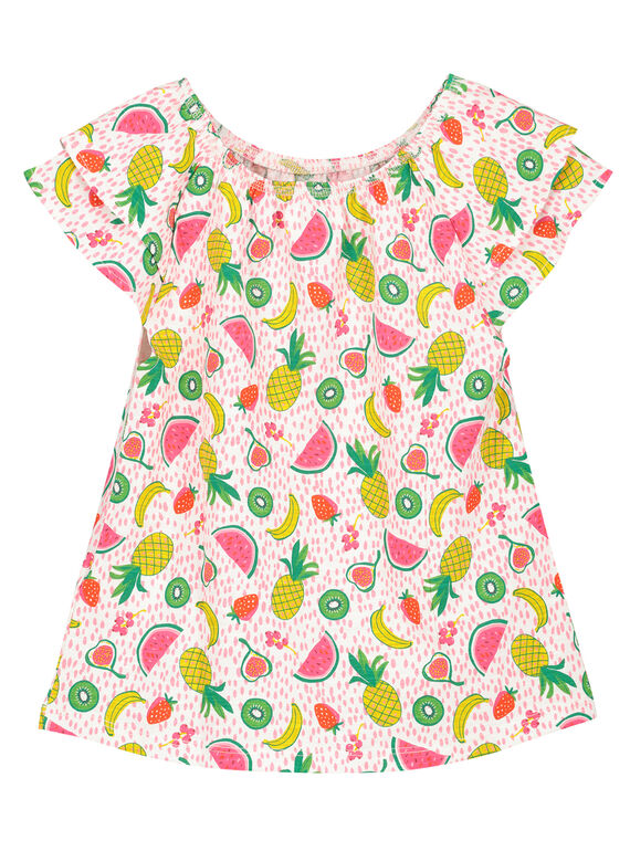 Tee-shirt manches volantées fille FAYETI4 / 19S901M4TMC000