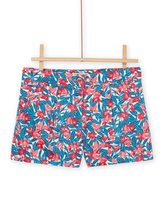 Short bleu et rose à imprimé fleuri RABLESHORT / 23S90131SHO001