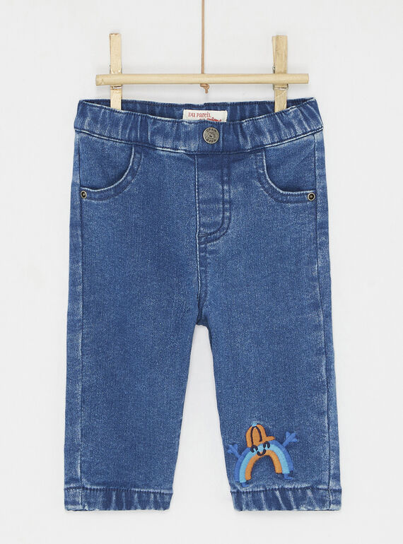 Jean uni denim moyen pour bébé garçon SULINJEAN / 23WG10H1JEAP274