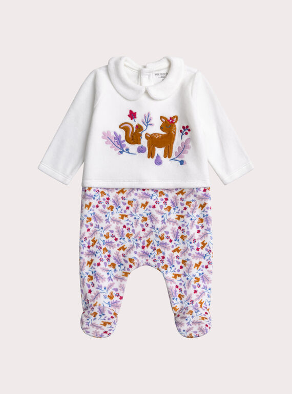 Grenouillère automne pour bébé fille XEFIGREAUT / 25WH13B4GRE001