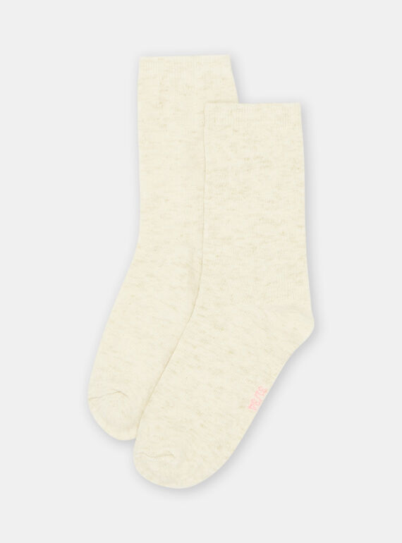Chaussettes écrues à imprimé à rayures garçon SYAJOSCHO2 / 23WI01B3SOQ001