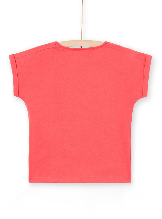 T-shirt manches courtes rouge enfant fille LAHATI1 / 21S901X1TMCF506