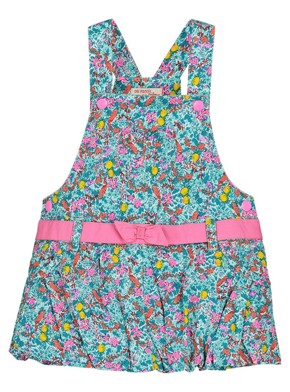 Robe salopette fleurie bébé fille FICUROB3 / 19SG09N3ROB202