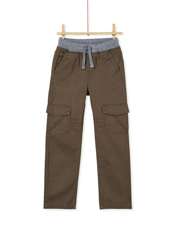 Pantalon cargo kaki enfant garçon KOJOPAMAT2 / 20W9023BD2B604