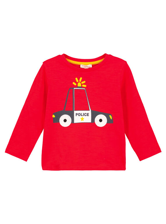 Tshirt col rond Rouge manches longues GOSANTEE4 / 19W902C2TML505