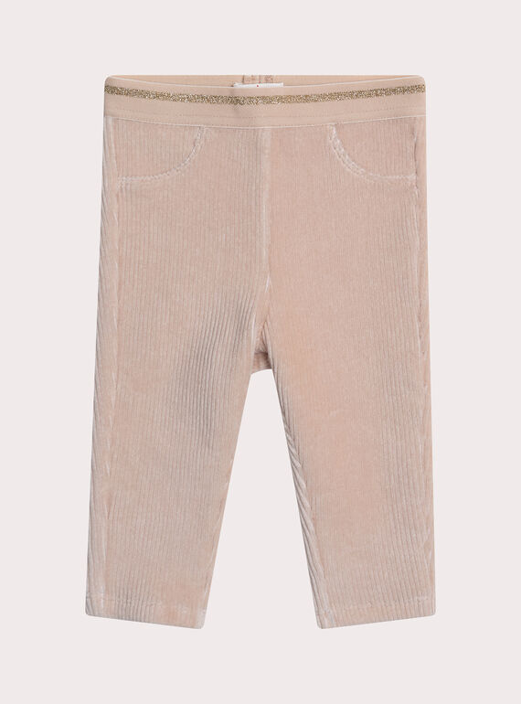 Pantalon couleur lin pour bébé fille XIJAPAN2 / 25WG09M2PANA016