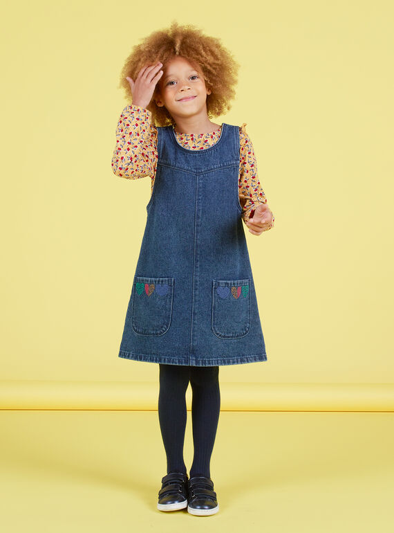 Robe en jean enfant fille MAMIXROB1 / 21W901J2ROBP269