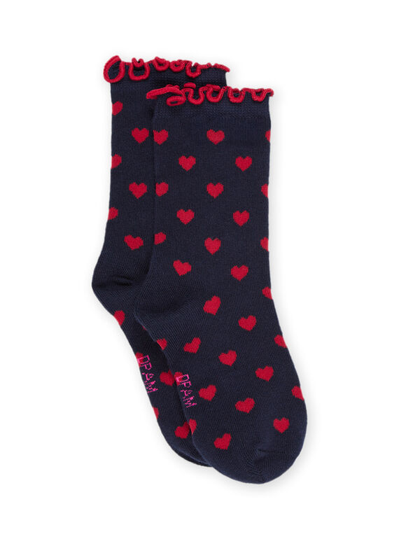 Chaussettes à imprimé coeur RYAJOSCHO3A / 23SI017ASOQC205