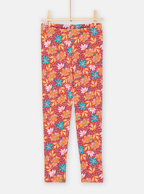 Legging à fleurs colorées pour fille SYAVERLEG / 23WI01J1CALI806