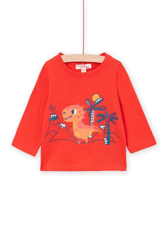 T-shirt manches longues rouge PUPRITEE3 / 22WG10P1TMLE405