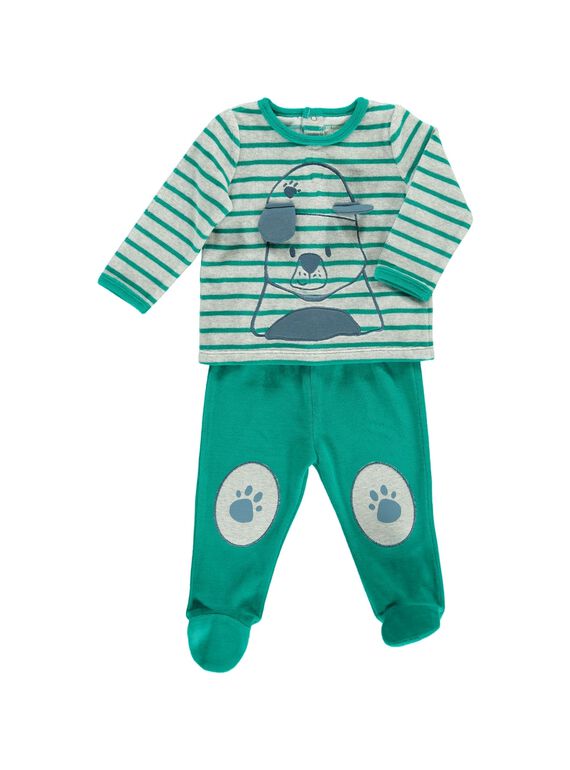 Pyjama en velours bébé garçon CEGUPYJDOG / 18SH1442PYJ099