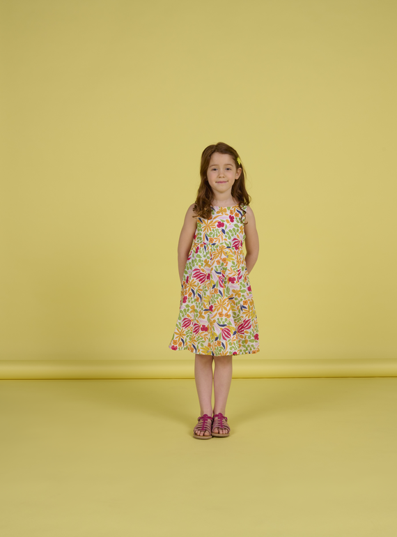 Robe multicolore enfant fille NAHOROB1 / 22S901T3ROB000