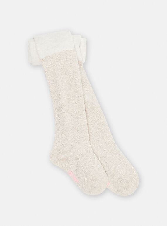 Collants écrus en lurex bébé fille SYIJOCOLU1 / 23WI09M4COL006