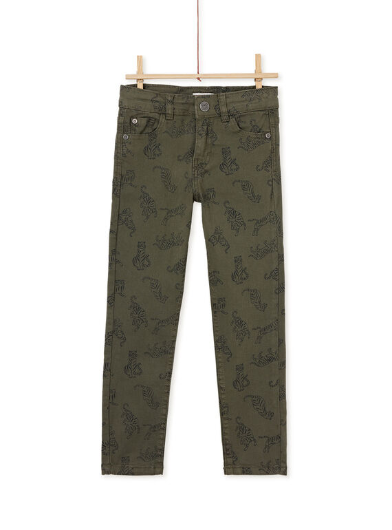 Pantalon imprimé kaki enfant garçcon KOBRIPAN / 20W902F1PAN628