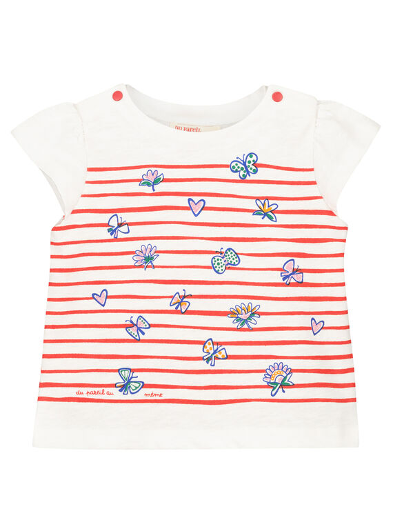 Tee-shirt manches courtes imprimé bébé fille FITOTI2 / 19SG09L2TMC000