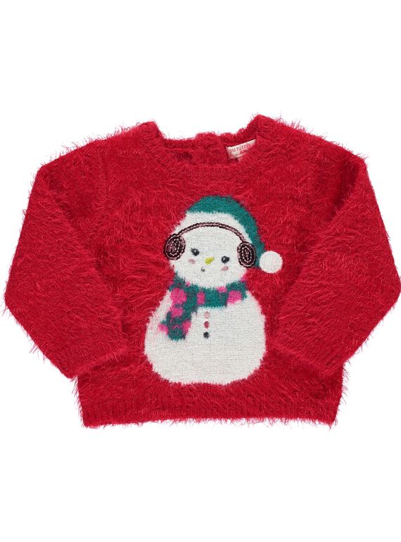 Pull en maille fantaisie bébé fille DICRAPUL1 / 18WG09R1PUL050