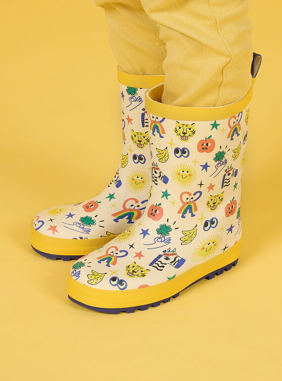 Bottes de pluie fantaisie motif fantaisie enfant garçon NOPLUILUCKY / 22KK3663D0C080