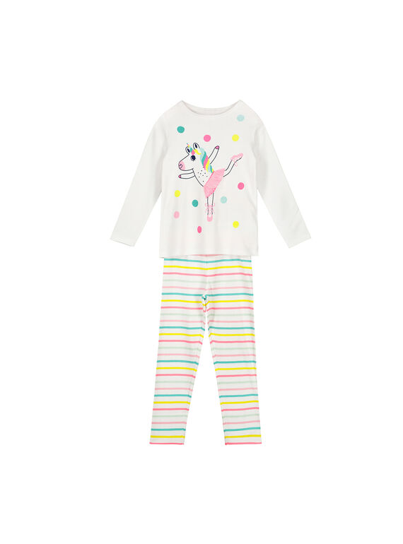 Pyjama en coton fille FEFAPYJLIC / 19SH1193PYJ000