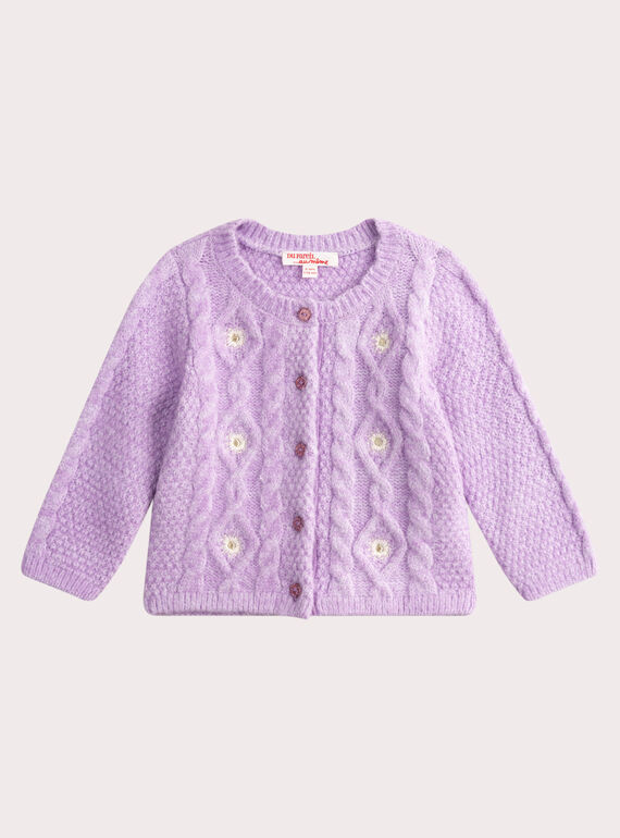 Cardigan lavande pour bébé fille VIPERCAR / 24WG09R1CARH706