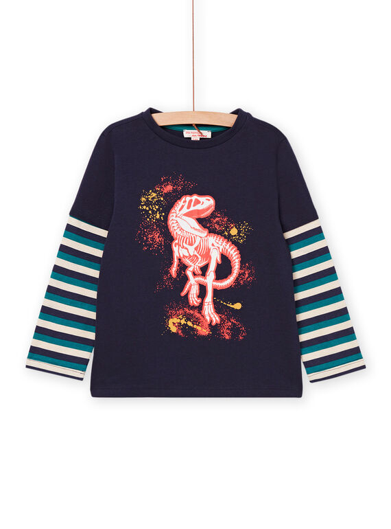 T-shirt à manches longues rayées et motif dinosaure POPRITEE4 / 22W902P1TML705