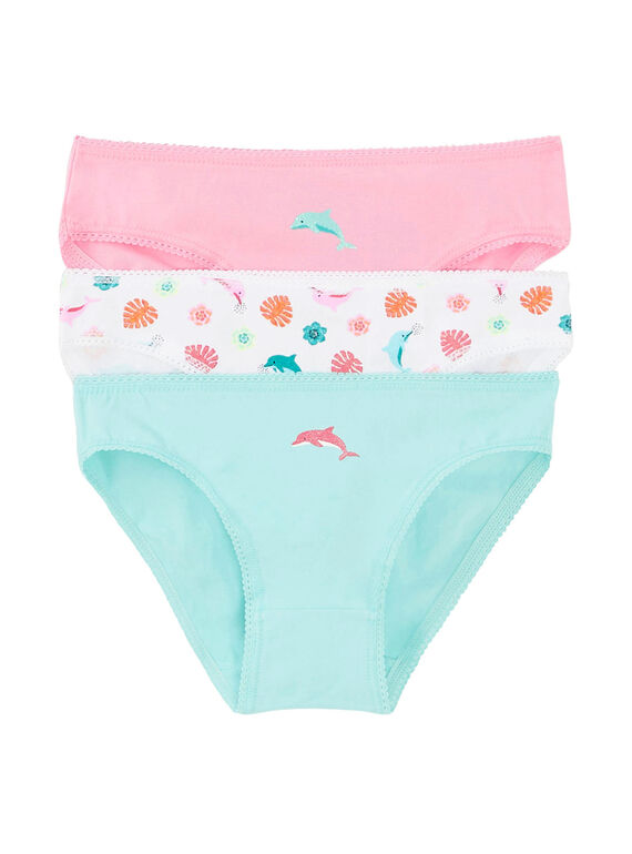 Lot de trois culottes enfant fille JEFALOT3 / 20SH11V4SLI318