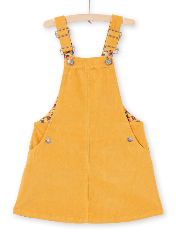 Robe salopette moutarde enfant fille MAMIXROB4 / 21W901J4ROBB106