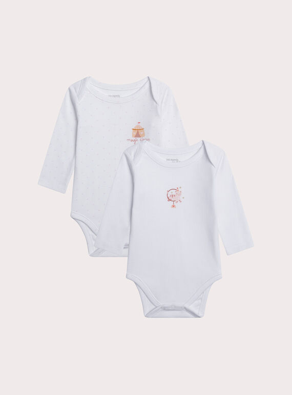 Lot de 2 bodys cirque pour bébé fille XEFIBODCIR / 25WH1345BDL000