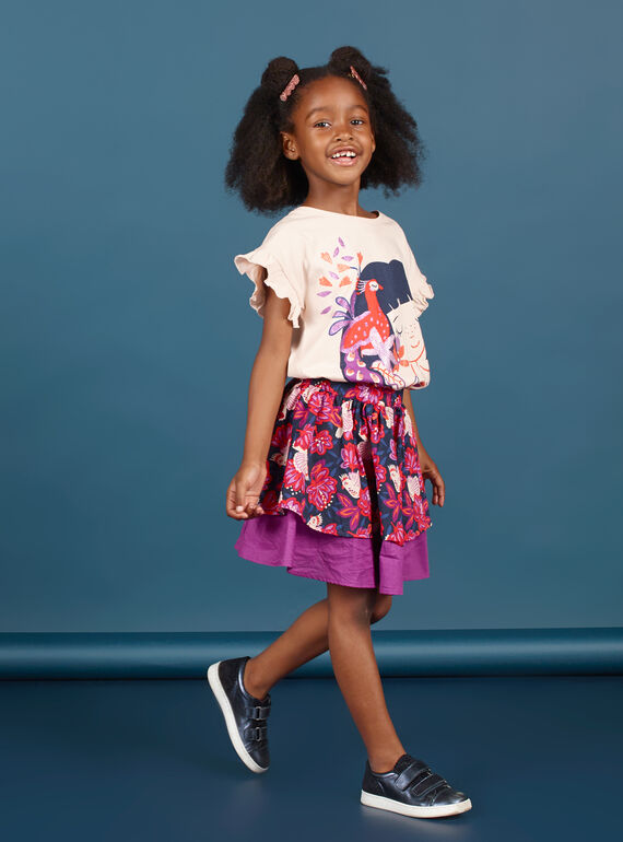 Jupe patineuse réversible enfant fille MAPAJUP / 21W901H1JUPC205