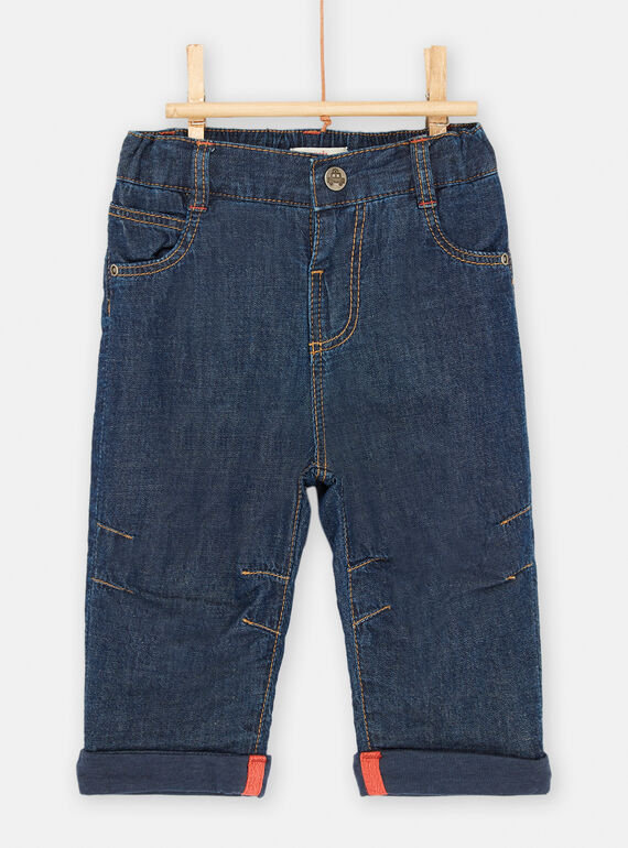 Jean denim foncé pour bébé garçon SUFORJEAN / 23WG10K1JEAK005