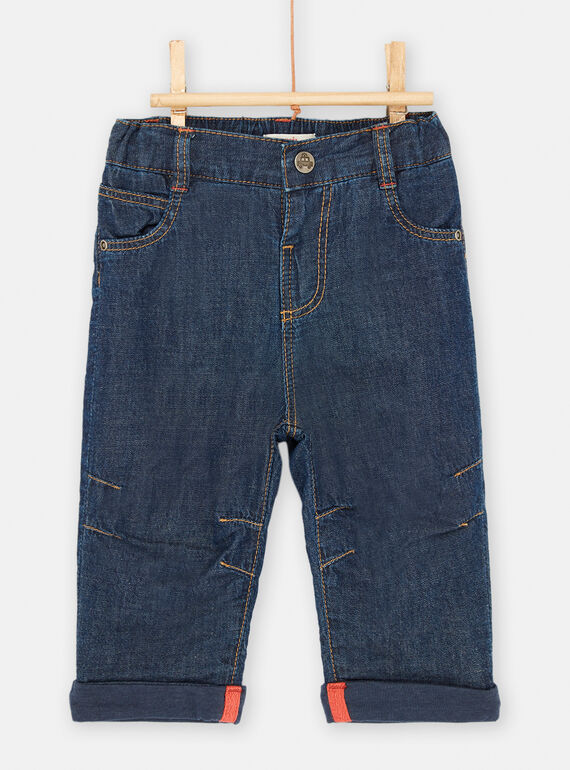 Jean denim foncé pour bébé garçon SUFORJEAN / 23WG10K1JEAK005