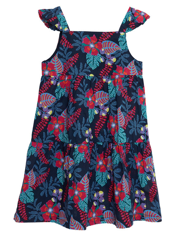 Robe à bretelles volantée, imprimé fleurie  JAJOSROB6 / 20S901T6ROB070