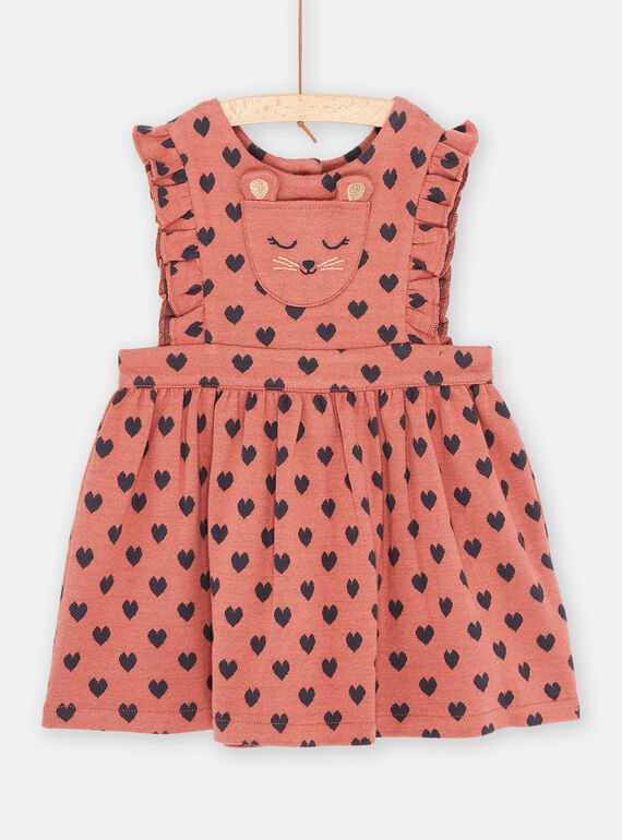 Robe blush à imprimé cur pour bébé fille SIFORROB1 / 23WG09K3ROBD300