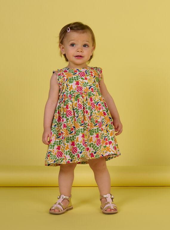 Robe à imprimé fleuri bébé fille NIHOROB1 / 22SG09T3ROB000