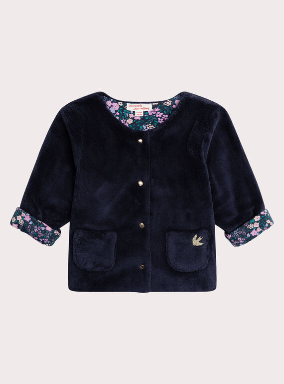 Cardigan réversible pour bébé fille XIBLUCAR2 / 25WG09N1CAR622