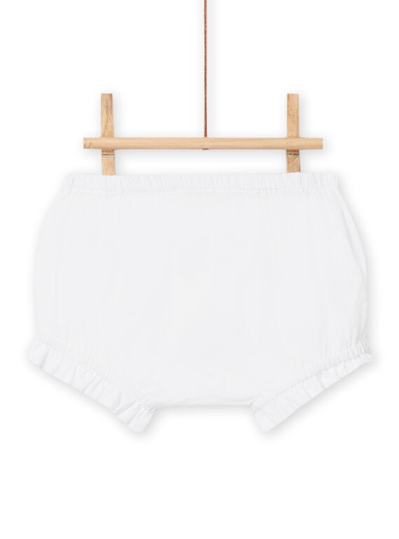 Bloomer blanc à volants bébé fille NIJOBLOO / 22SG09C1BLR000