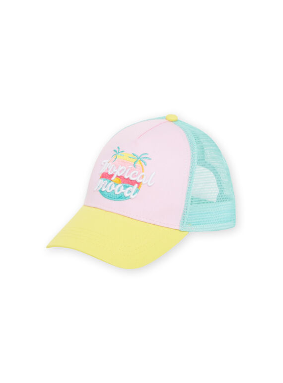 Casquette rose, turquoise et jaune enfant fille NYACAP2 / 22SI01C1CHAD303
