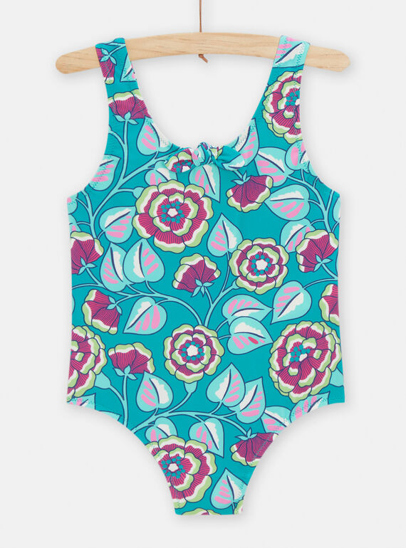 Maillot de bain 1 pièce imprimé fleurs pour fille TYAMER3 / 24SI01G6MAI202