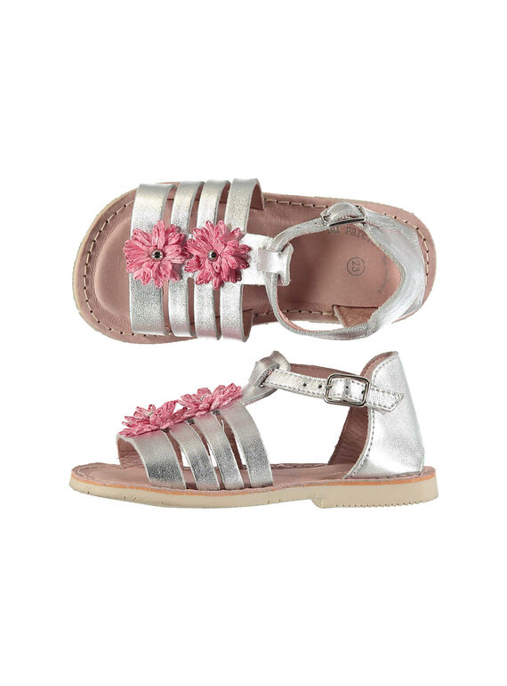 Sandale ville cuir bébé fille FBFSANDCHIC / 19SK37C1D0E956