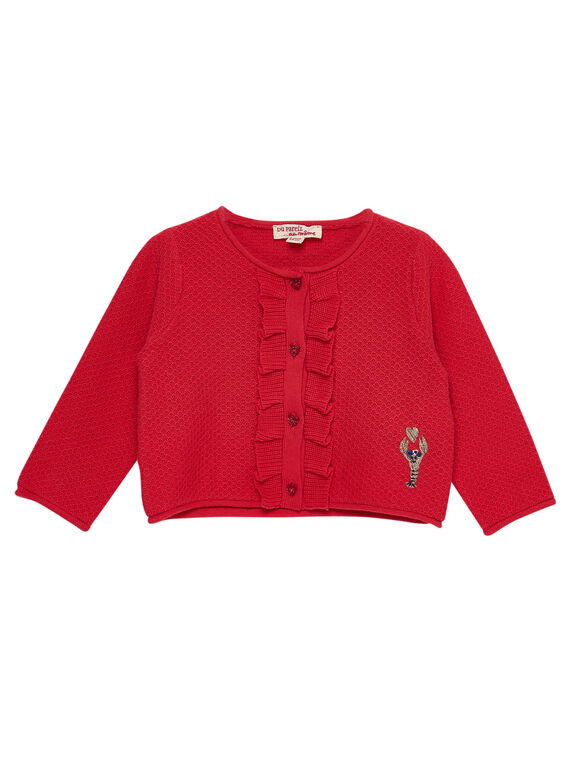 Cardigan corail bébé fille JICEACAR / 20SG09N1CARF506