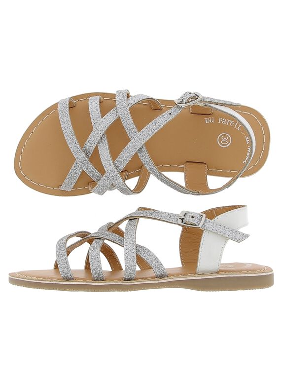 Sandale en cuir fille CFSANDARG / 18SK35WLD0E956
