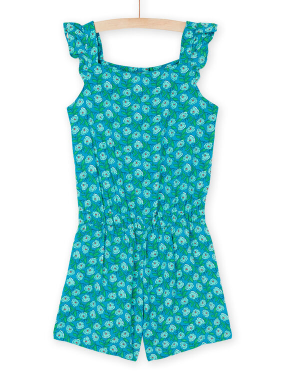 Combishort turquoise à imprimé fleurs RABALCOMB / 23S901W1SACC217