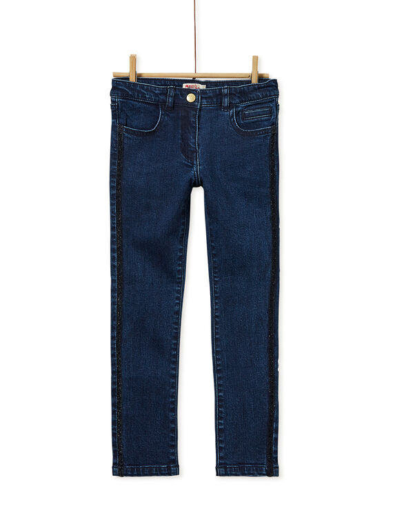Jean brut avec détail en velours à paillette le long de la jambe KABRIJEAN / 20W901F1JEAP271