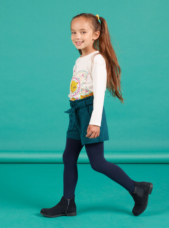 Short paper bag milano à carreaux enfant fille MATUSHORT / 21W901K1SHO070