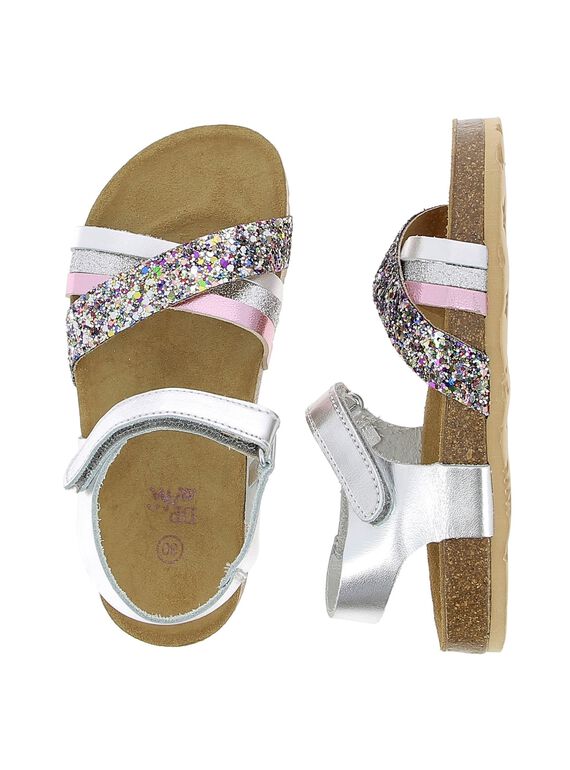 Sandale en cuir fille CFNUMULTI / 18SK35WOD0E099