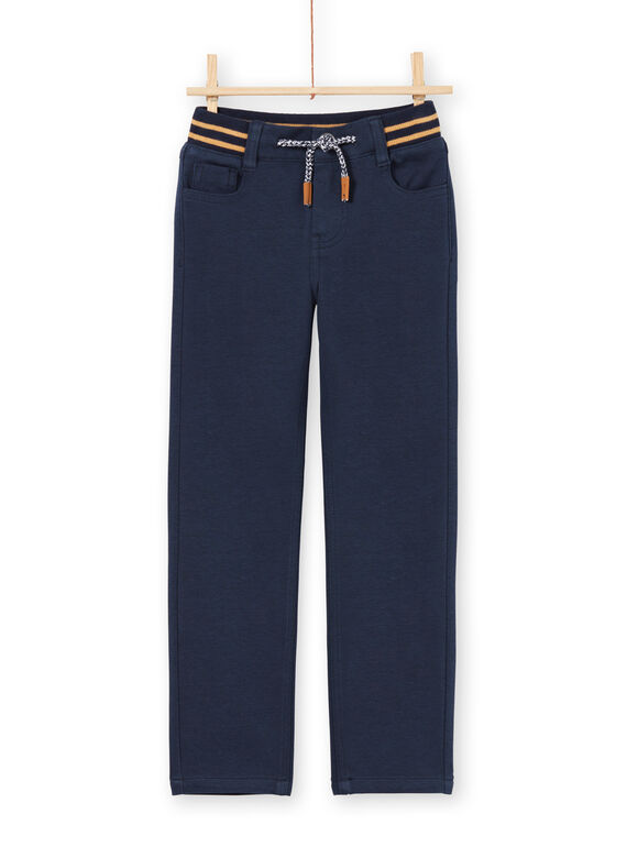 Pantalon bleu nuit enfant garçon MOMIXPAN / 21W902J1PAN717